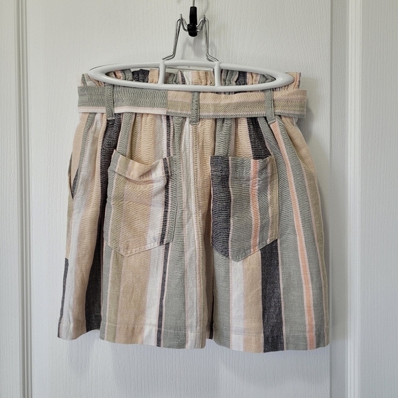 American Eagle xs paperbag tie waist linen blend mini skirt boho - Picture 3 of 12